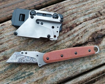 TD Tools Pikal Style Angled Craft Utility Knife -  Natural Micarta