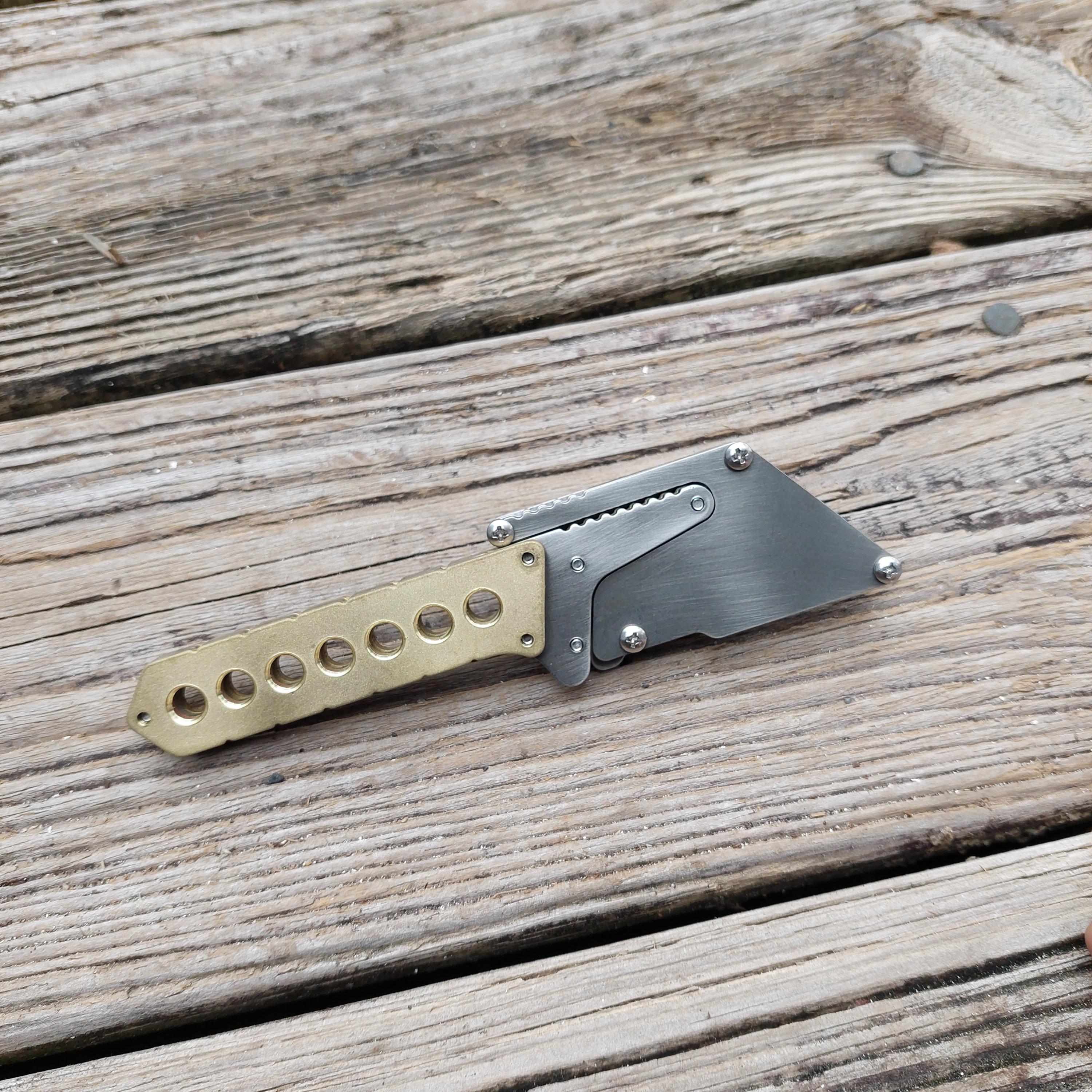 Teale Designs Tools Mini Fixed Utility Knife - Brass Polished - Etsy ...