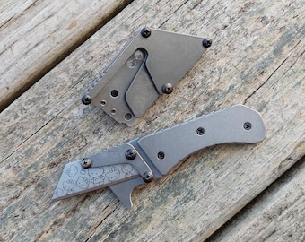 Teale Designs Tools Fixed Utility Knife - Mini Curve Stonewashed
