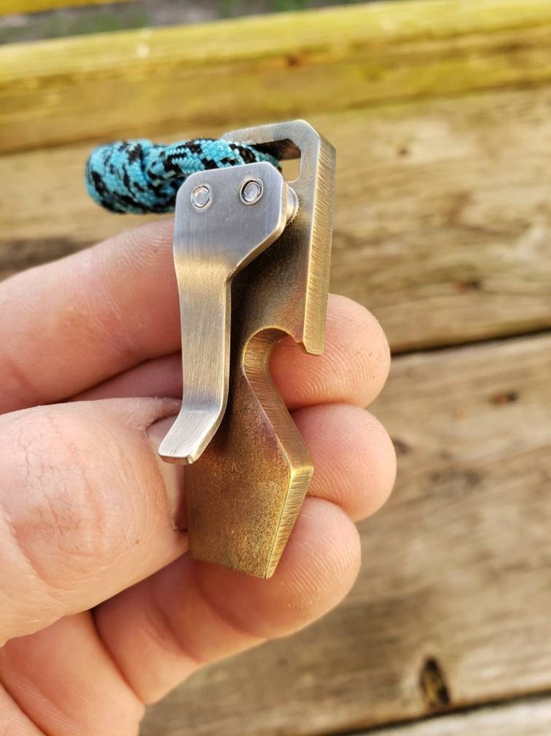 Mini Pry Bar Bottle Opener Keychain Pocket Clip Stainless Etsy