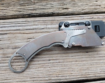 Teale Designs Tools Karambit Fixed Utility Knife - Flamed/Polished