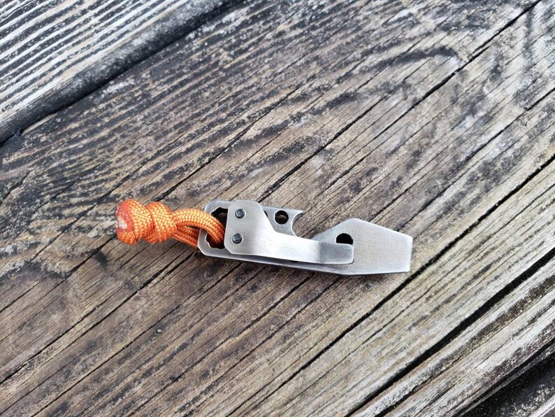 Mini Pry Bar Bottle Opener Keychain Pocket Clip Stainless Etsy
