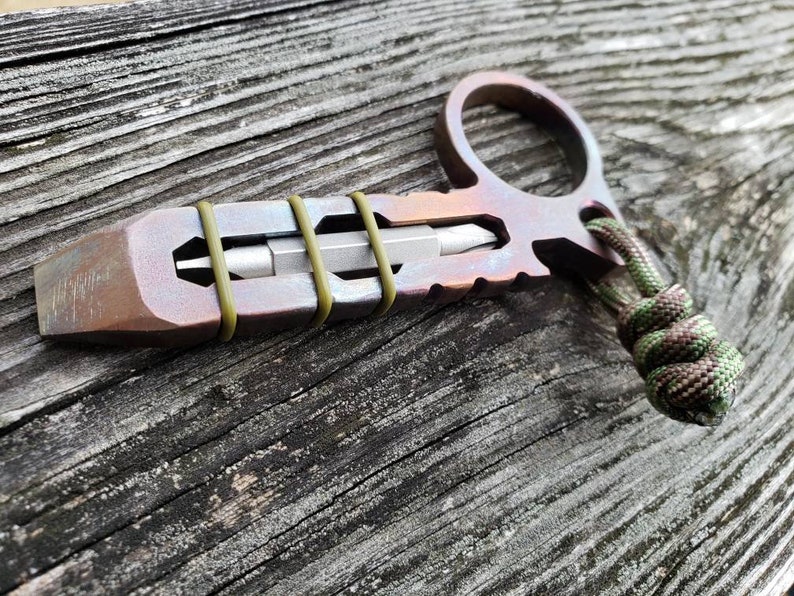 Mini Pry Bar Bottle Opener Keychain Multitool Stainless Steel Etsy