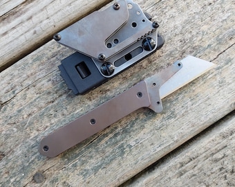 Teale Designs Tools Straight  Fixed Utility Knife - Flamed