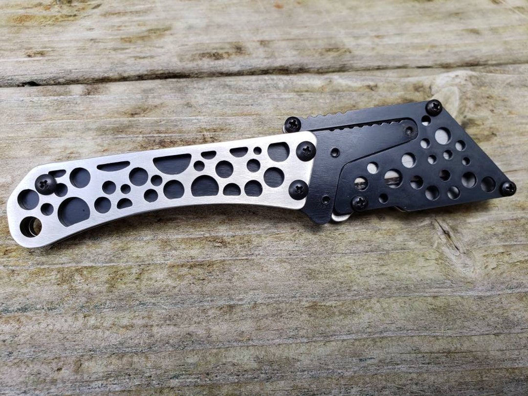 Utility Knife Fixed Blade Razor Unique Custom Black Oxide Stainless ...