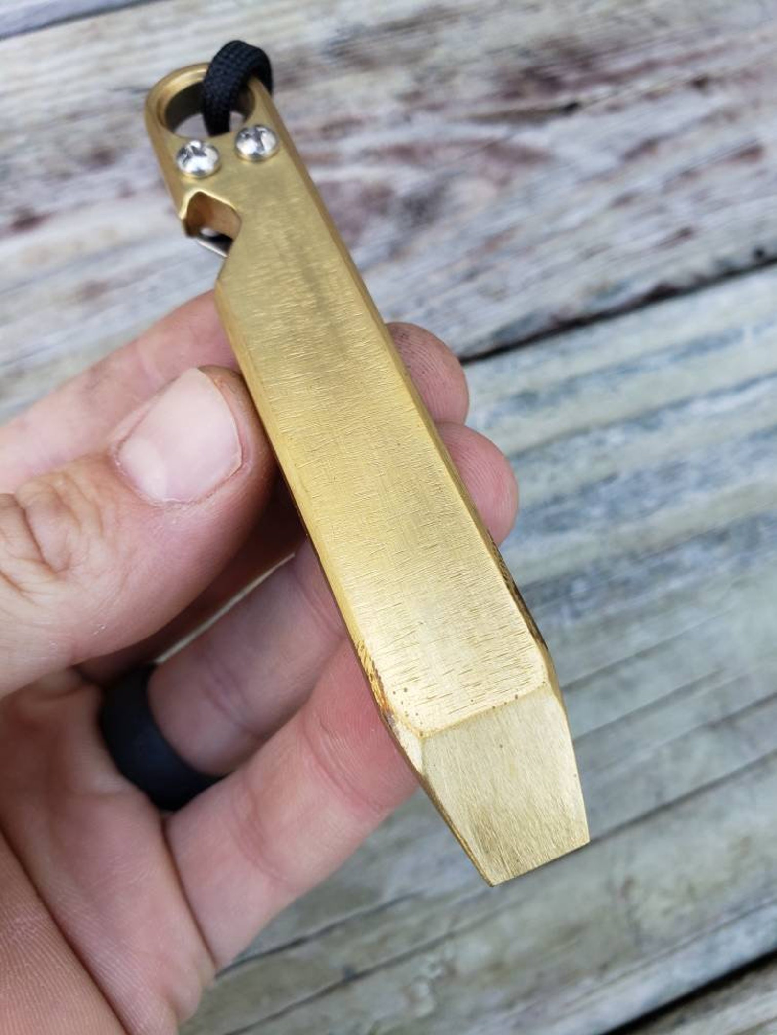 Brass Pry Bar Bottle Opener EDC Pocket Clip Tool Every Day Etsy