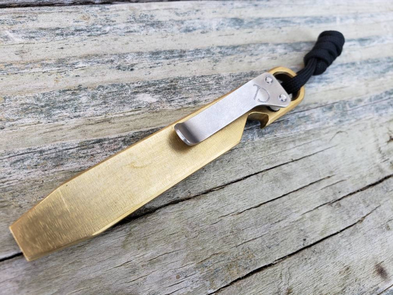 Brass Pry Bar Bottle Opener EDC Pocket Clip Tool Every Day Etsy