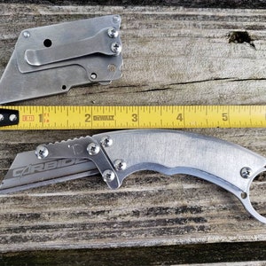 Karambit Utility Knife Fixed Blade Razor Unique Custom Stainless Steel ...
