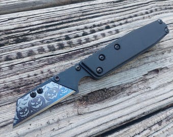 TD Tools Utility Knife Old Skool Friction Folder - Black Oxide Carbon Fiber