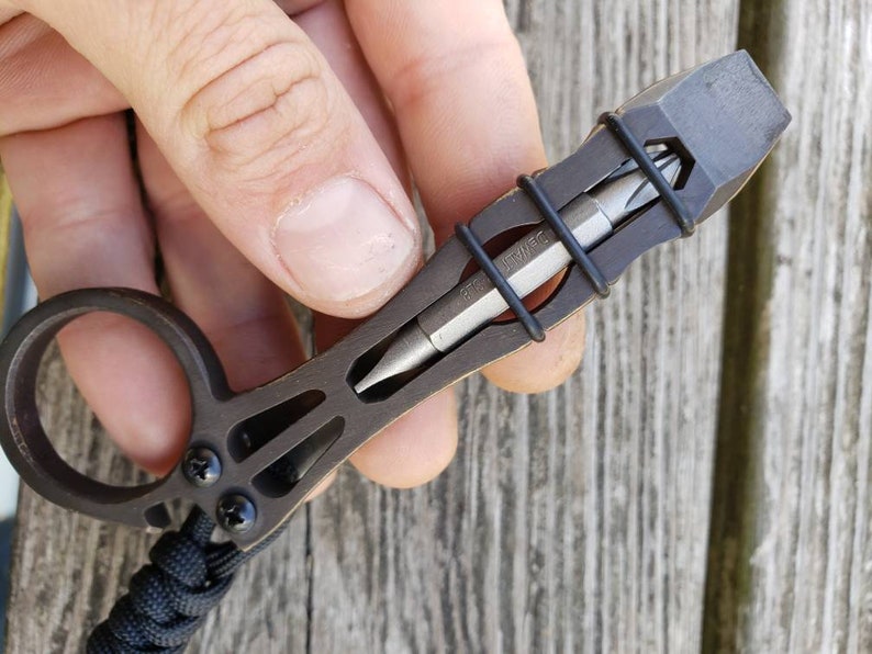 Brass Blackened Pry Bar Bottle Opener EDC Pocket Clip Tool Etsy