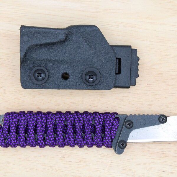 Paracord Utility Knife Fixed Blade Razor Stainless Handle Kydex Sheath Clip EDC Every Day Carry Gift