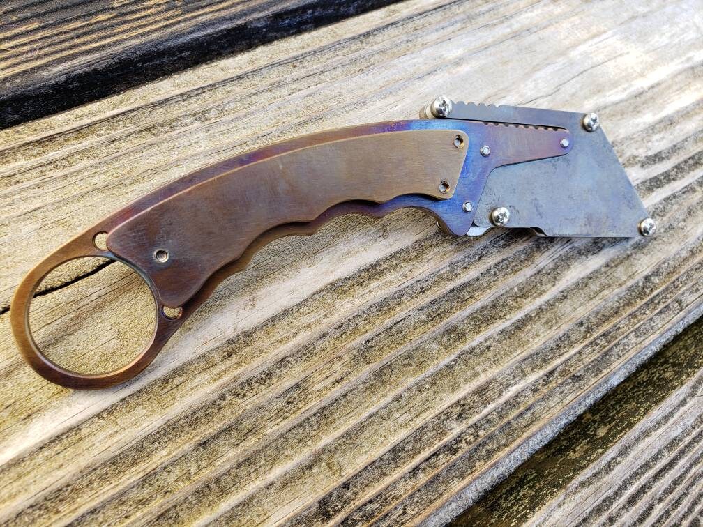 Karambit Utility Knife Fixed Blade Razor Unique Custom - Etsy