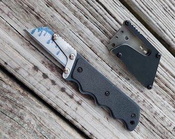 Nóż uniwersalny Teale Designs Tools Contour Fixed – czarny, teksturowany ABS, tlenek czarny
