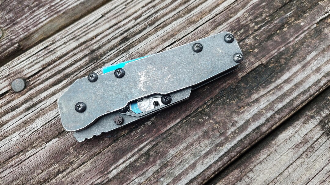 Teale Designs Tools Utility Folder - Tumbled Blackend Blue Ano - Etsy