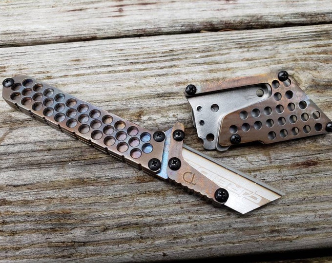 Utility Knife Fixed Blade Razor Unique Custom Stainless Steel Handle ...