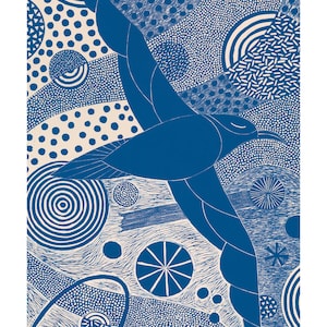 Flying and Fishing Seagull Poster