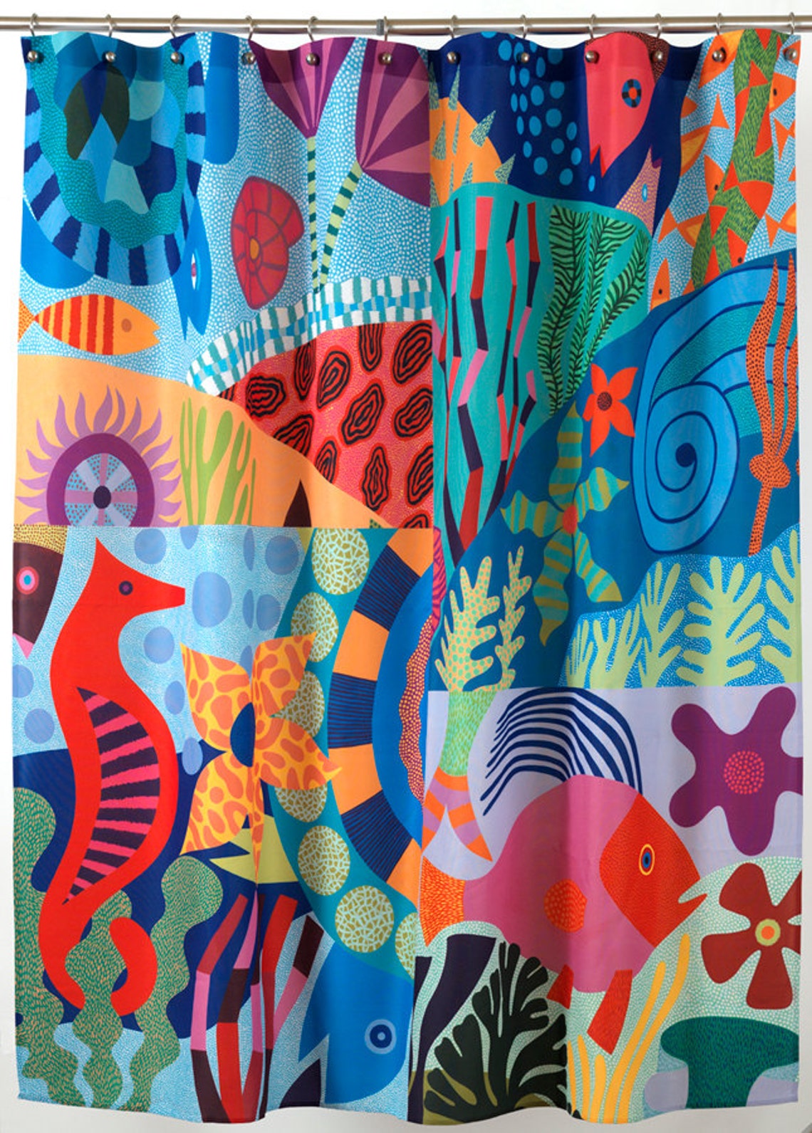 Seahorse Shower Curtain Etsy