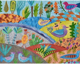 Living in Bird World Wooden Jigsaw Puzzle