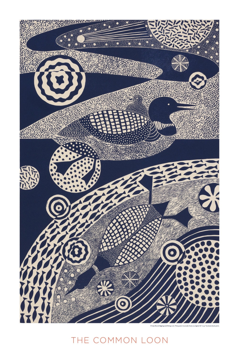 Dipping and Diving Loon Poster