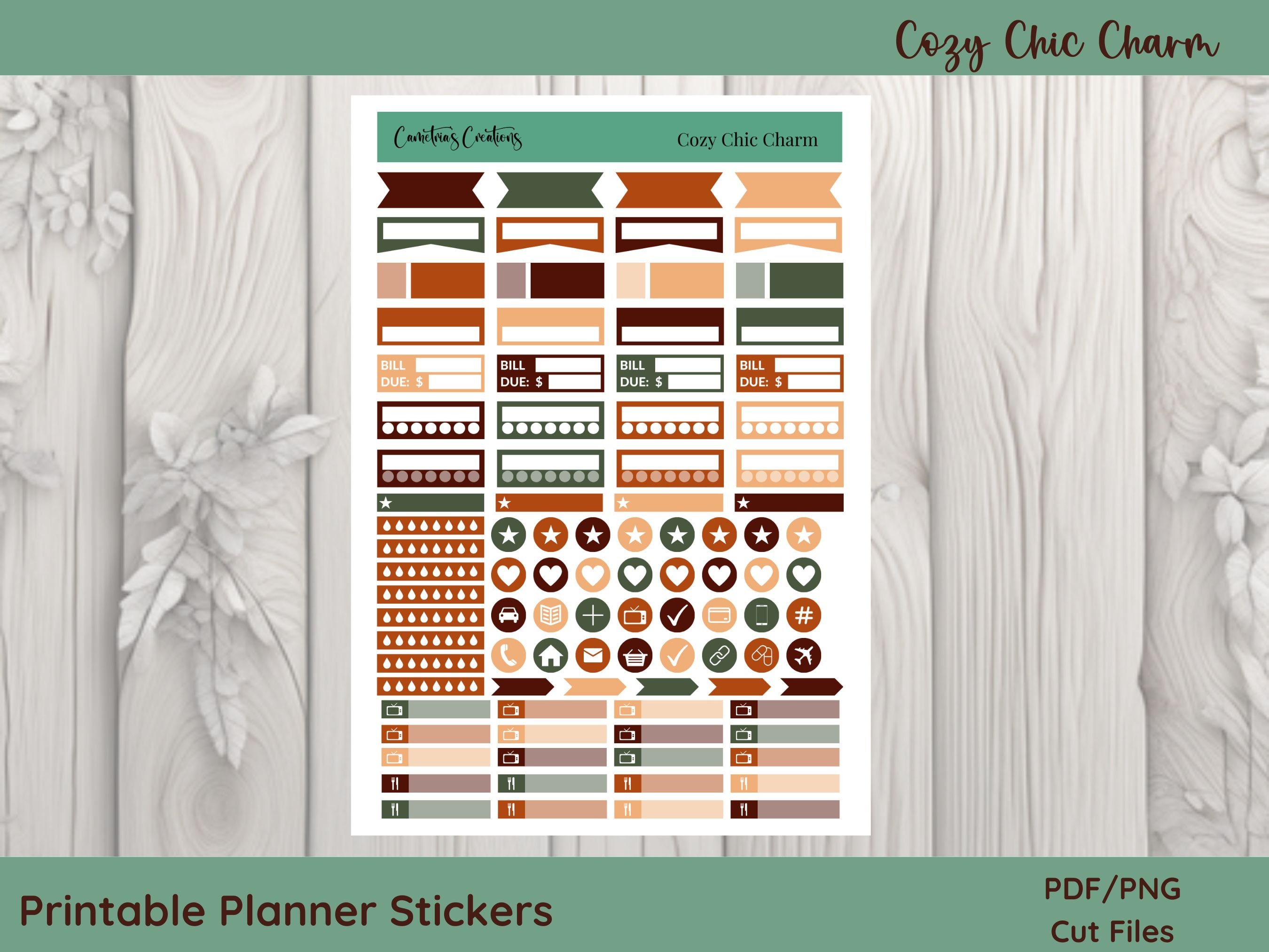 Printable Planner Stickers Printable Sticker Kit Weekly Stickers Kit ...
