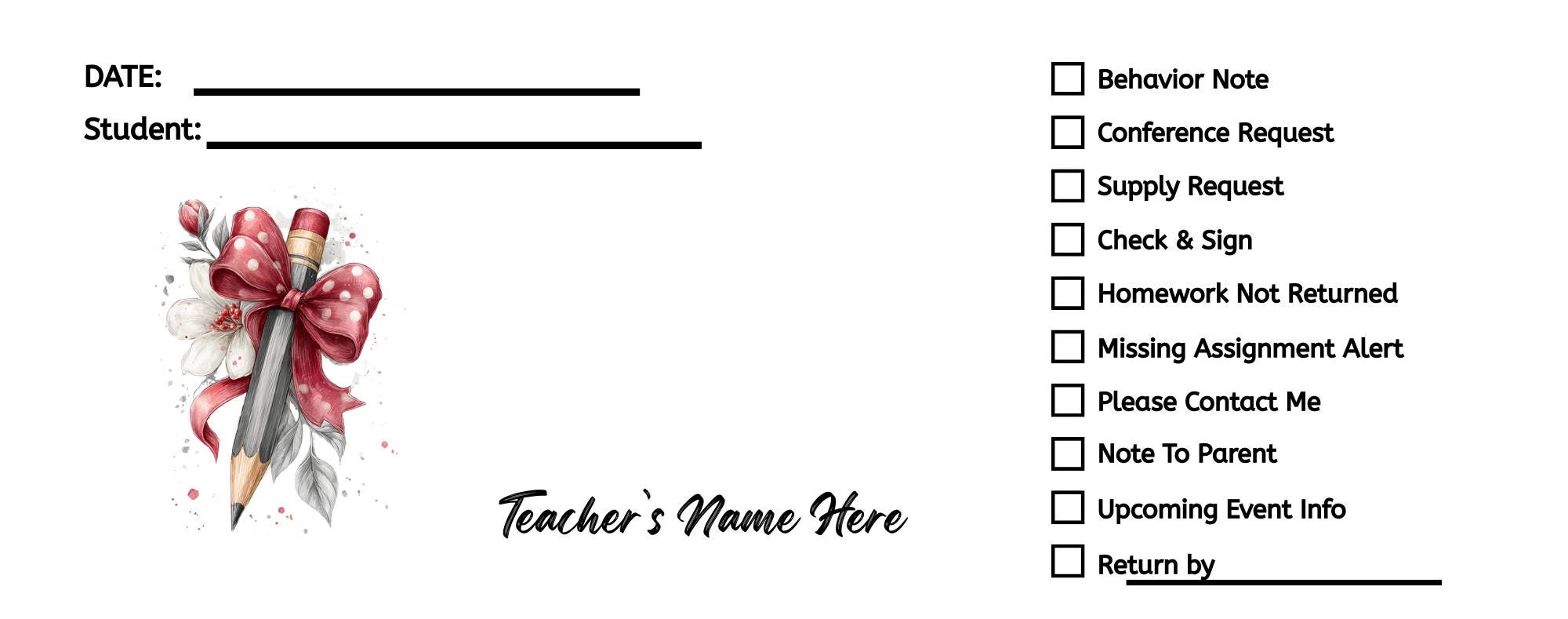 Student Envelopes Editable Teacher-student Envelopes: Printable Communication Tool (canva ...