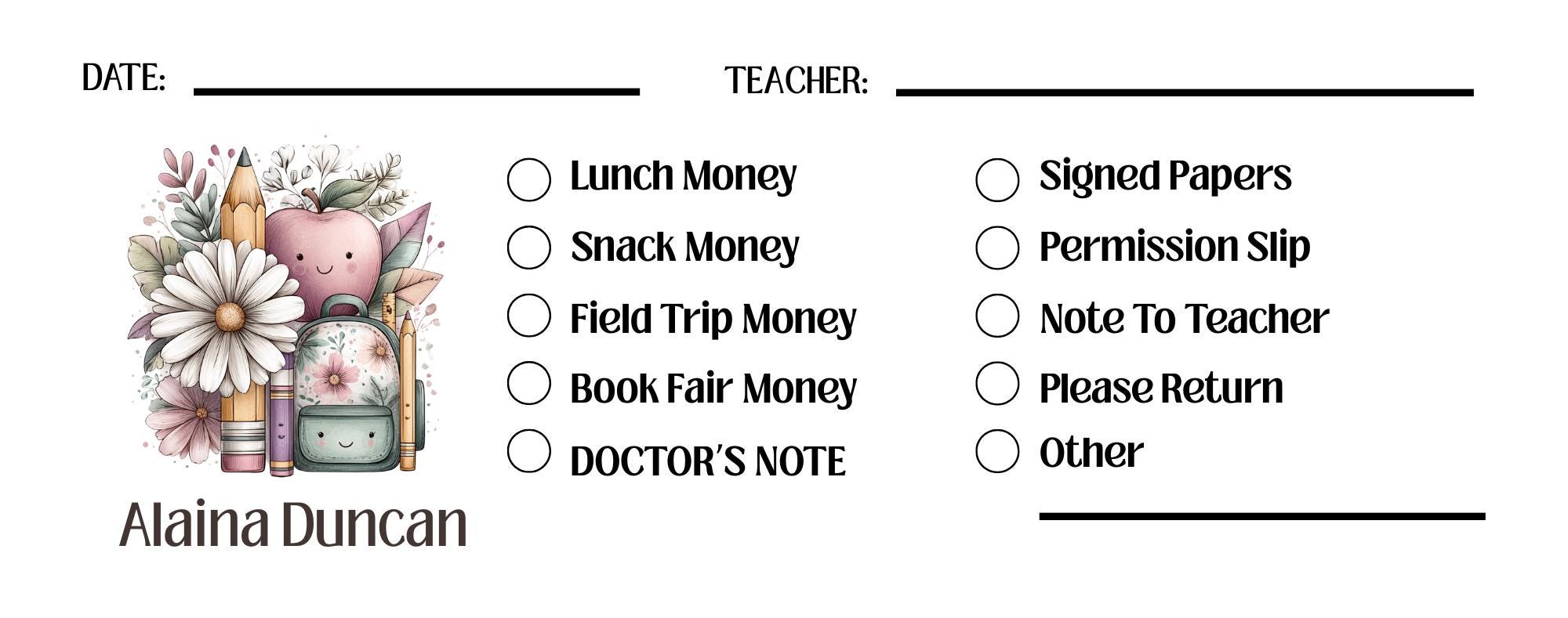 Student Envelopes Printable Teacher-student Envelopes: Editable Classroom Communication ...