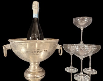 CUVEE DE PRESTIGE Champagne Du Louuis Ice Bucket Planter Wine