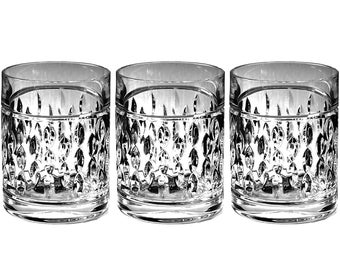 Ralph Lauren Aston Crystal Double Old Fashioned Glasses – Set of 3 (Vintage)