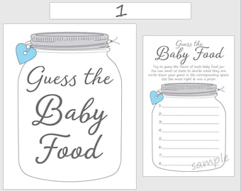 Guess The Baby Food Etsy