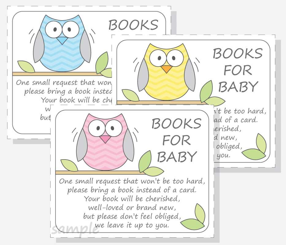 Printable Baby Shower Book Request Insert Book Instead of Etsy