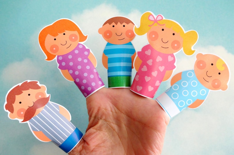 DIY Printable Finger Puppet Family PDF Printable Download - Etsy
