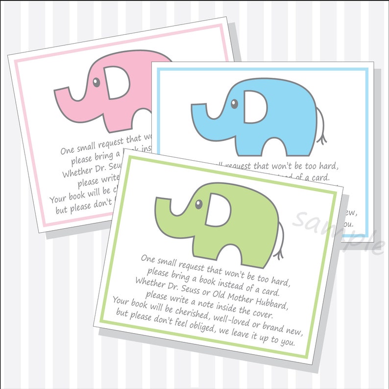 Printable Baby Shower Book Request Book Instead of Card Etsy