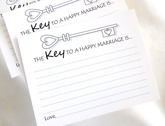 DIY De sleutel tot een gelukkig huwelijk is... Kaarten voor - Etsy Nederland