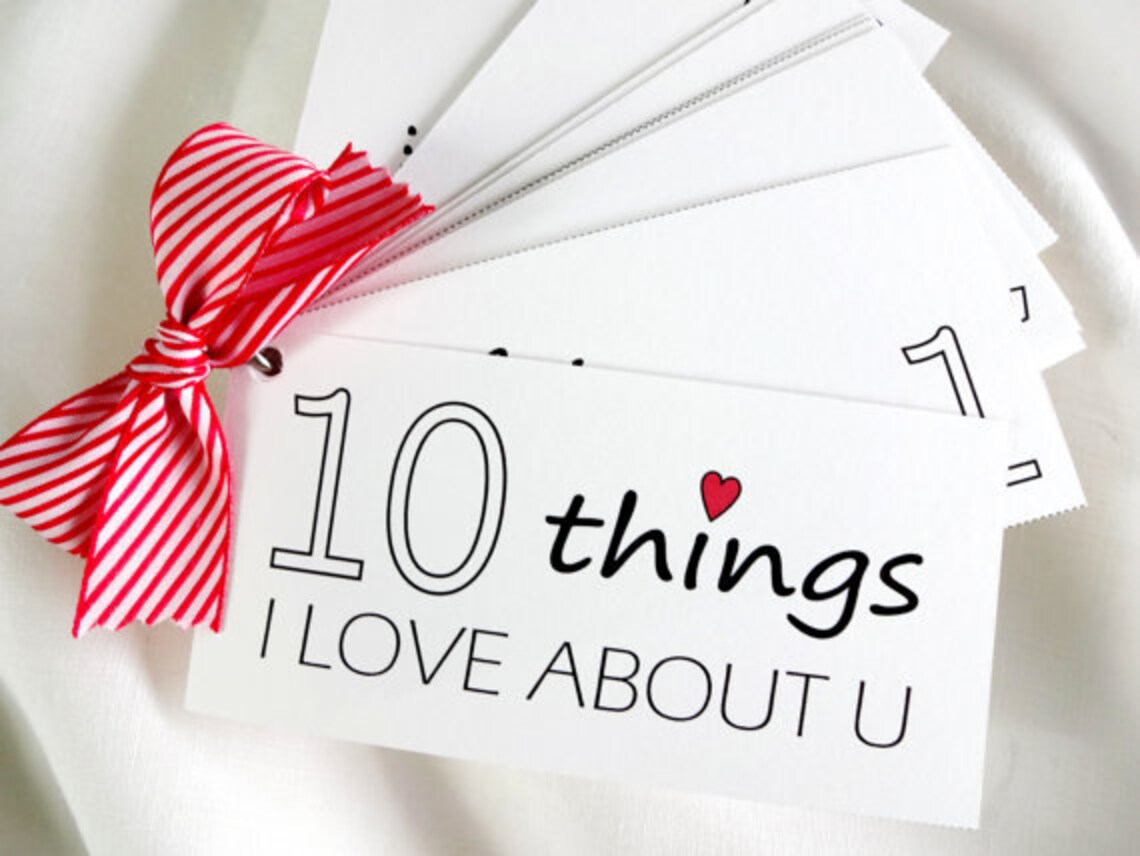 DIY 10 Things I Love About You Booklet - Printable - Etsy