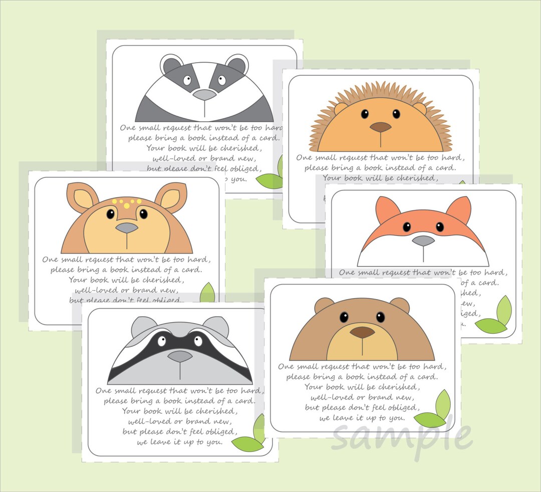Printable Baby Shower Book Request Book Instead of Card Insert DIY ...