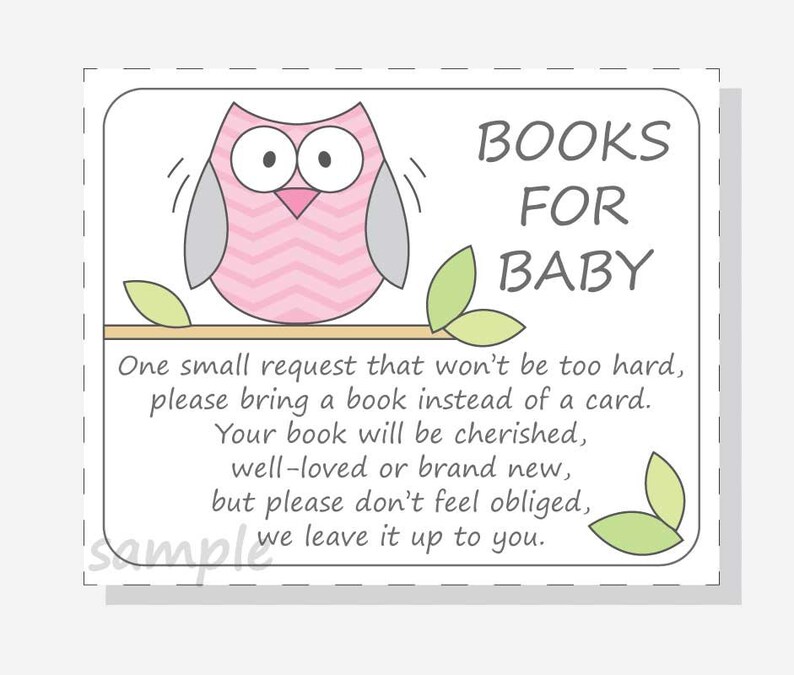 Printable Baby Shower Book Request Insert Book Instead of Etsy
