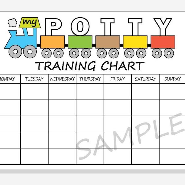 DIY Printable Potty Training Chart - Train Design for Boy