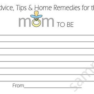 DIY Baby Shower Advice Printable Cards for a Baby Boy - Etsy
