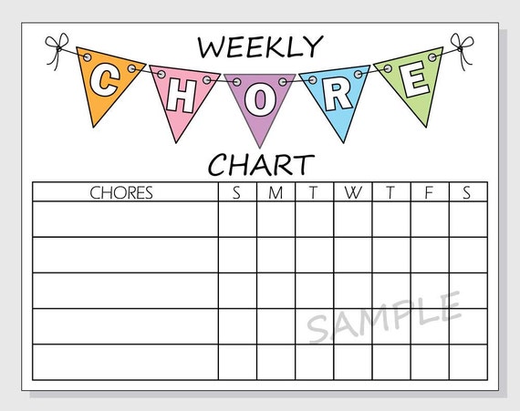 Diy Printable Chore Chart