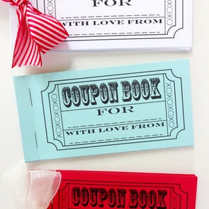 Libro de cupones imprimible para hacer uno mismo