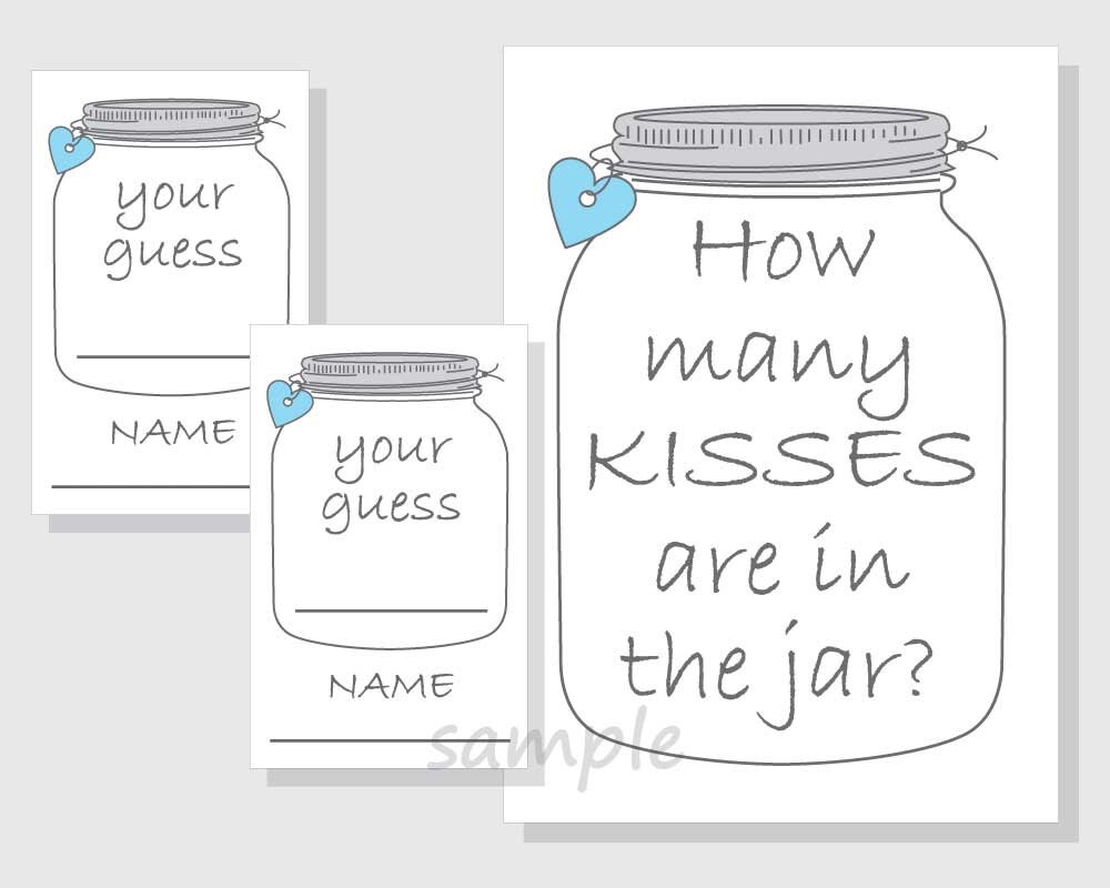 How Many KISSES Are in the Jar? Printable Game - Rustic Mason Jar - Boy Baby Shower - Bridal Shower - Blue Hearts - Etsy how-many-kisses-are-in-the-jar-printable-game-rustic-mason-jar-boy-baby-shower-bridal-shower-blue-hearts-etsy