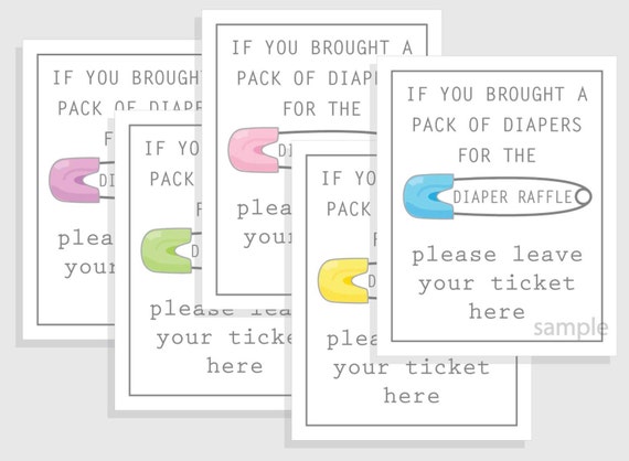 diaper raffle tickets sign printable baby shower game sign etsy raffle ticket signs