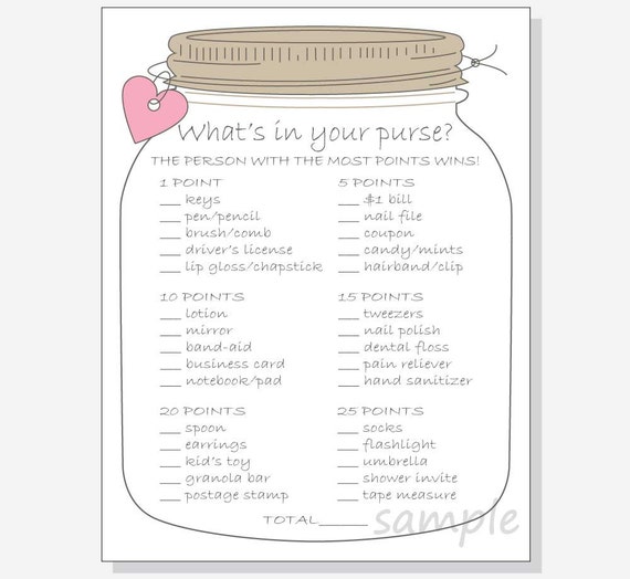 Whats in just your purse? Printable Bridal Shower Sport Do it yourself - Mason Jar with crimson, red, crimson, orange and yellow hearts photograph regarding What's in Your Purse Printable identify Whats within just your purse? Printable Bridal Shower Video game Do it yourself - Mason Jar with crimson, red, crimson, orange and yellow hearts