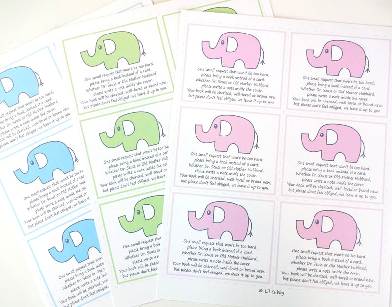 Printable Baby Shower Book Request Book Instead of Card Etsy