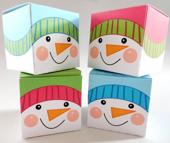 christmas box template printable