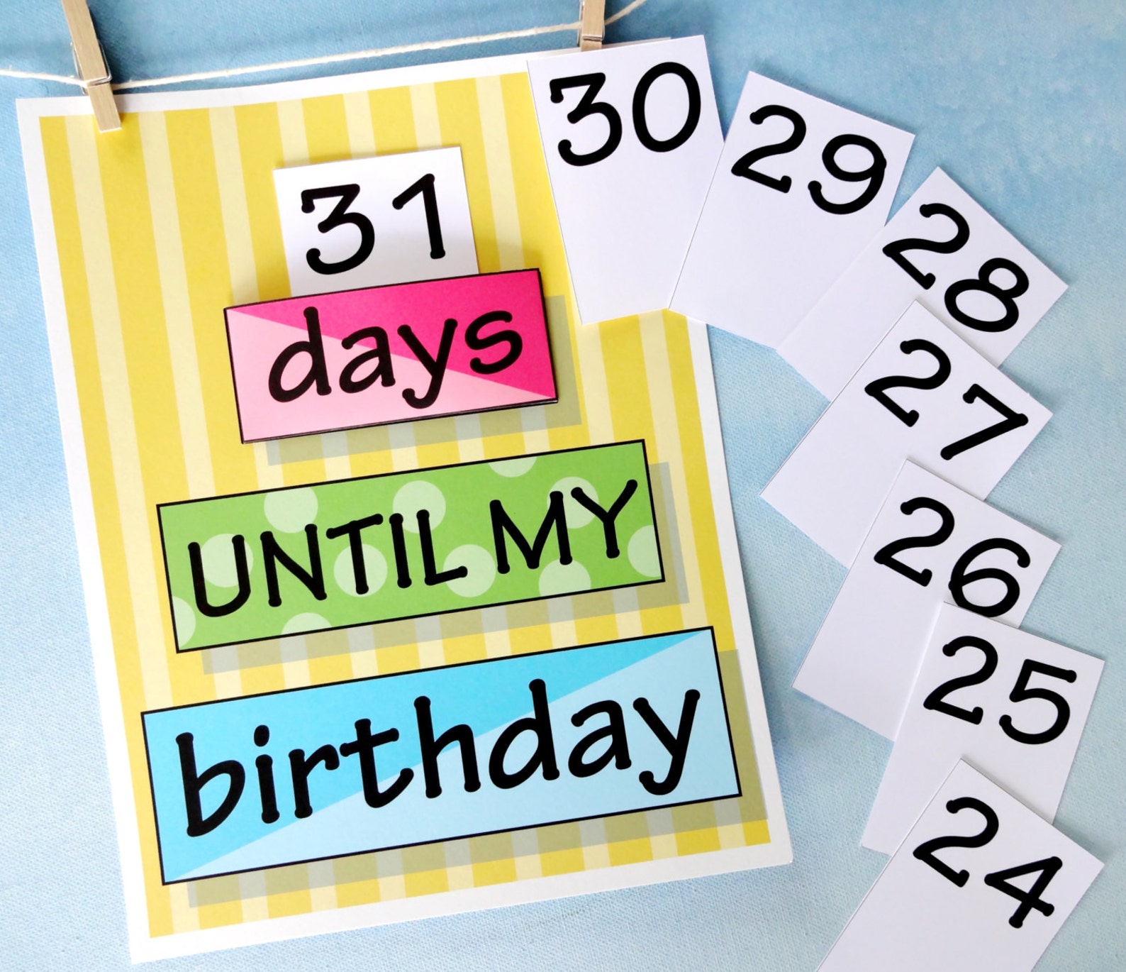 Birthday Countdown Printable Free