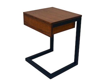 C Table - Nightstand - Side Table - Bedside Table - End Table - Dark Cherry - With Drawer