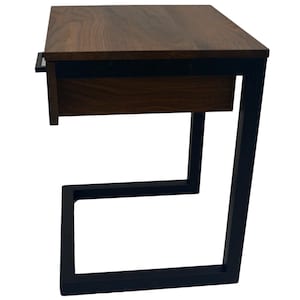 C Table Nightstand Side Table Bedside Table End Table Solid Walnut With Drawer image 2