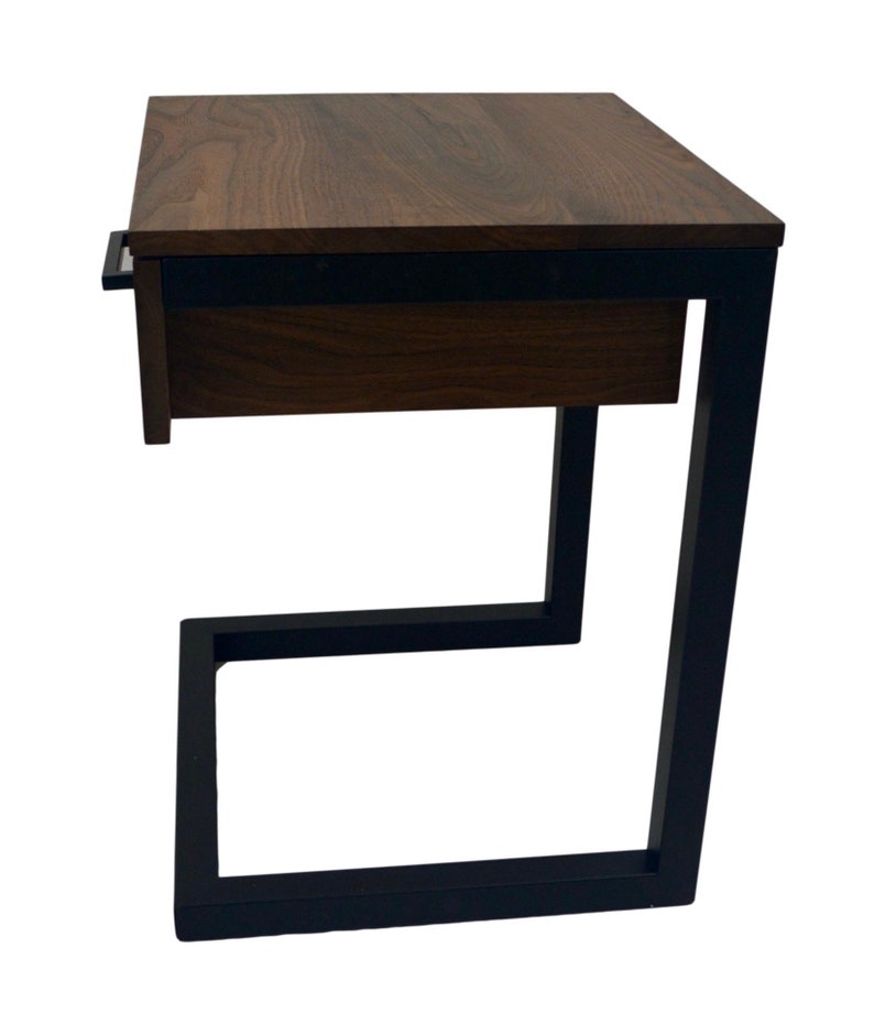 C Table Nightstand Side Table Bedside Table End Table Solid Walnut With Drawer image 2