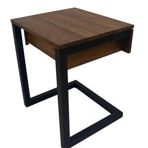 C Table Nightstand Side Table Bedside Table End Table Solid Walnut With Drawer image 4